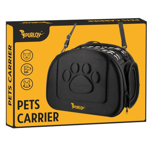 Hundetragetasche Katze Kaninchen Transporttasche EVA schwarz bis 6 kg 43x32x27cm