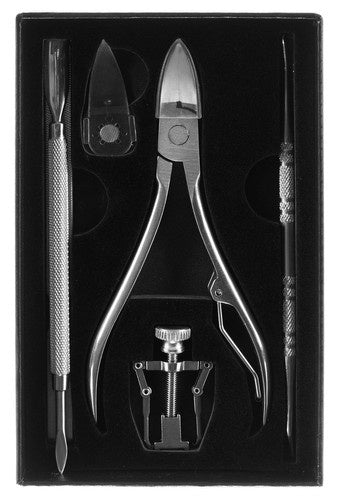 Nagelkorrekturset für eingewachsene Fußnägel 6-teilig Edelstahl Geschenkbox