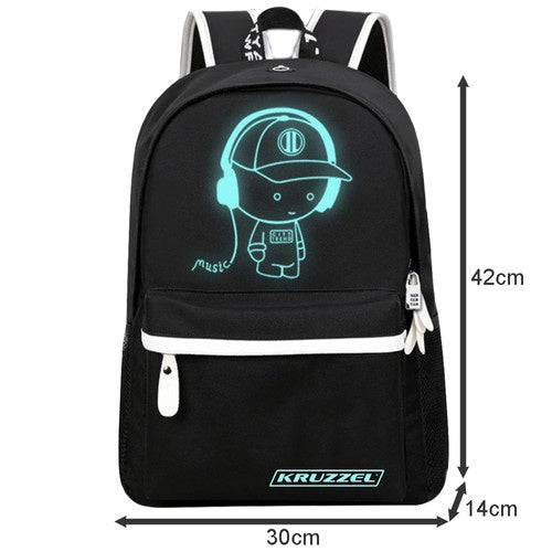 Kruzzel 19374 USB leuchtender Rucksack