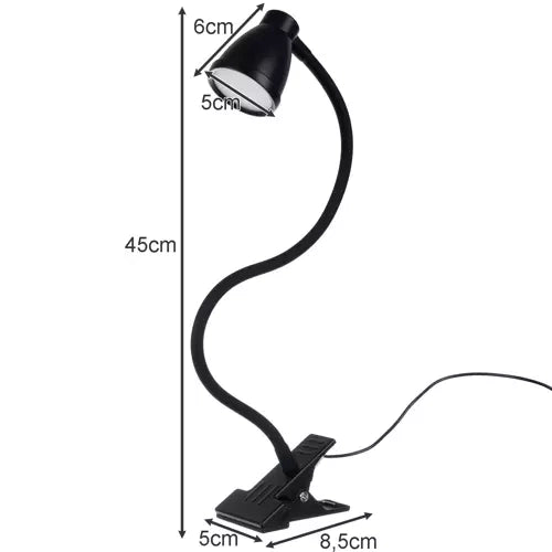 Schreibtischlampe mit Clip – schwarz Izoxis 19454