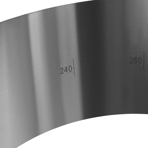 Verstellbare Kuchenform rund, Edelstahl 16 - 30 cm Ruhhy 18909