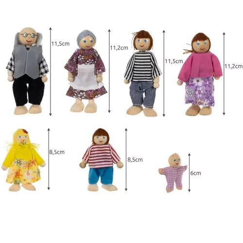 Miniaturpuppen - 7 Stück. Kruzzel 19764