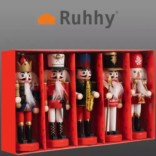 5 Stk. Nussknacker Weihnachten Christbaumschmuck Nussknackerfiguren Weihnachtlich 20358