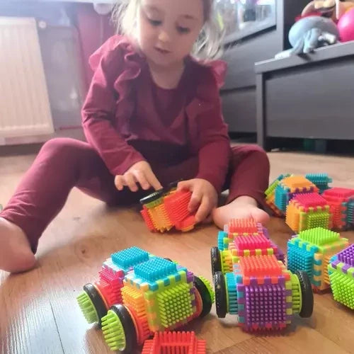 Bausteine Set 192 Teile Borsten Bauklötze Konstruktionsspielzeug mehrfarbig