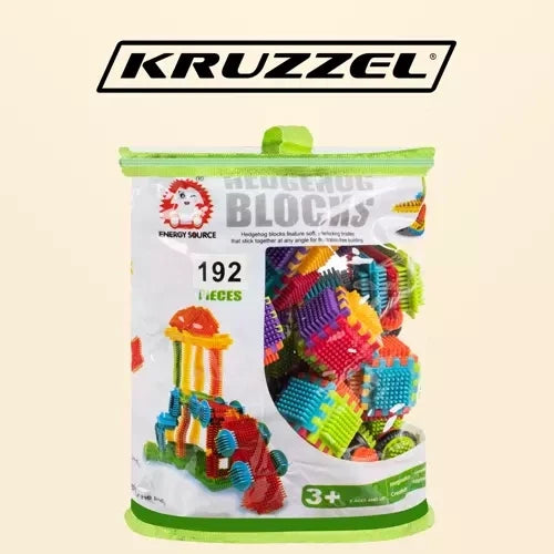 Bausteine Set 192 Teile Borsten Bauklötze Konstruktionsspielzeug mehrfarbig