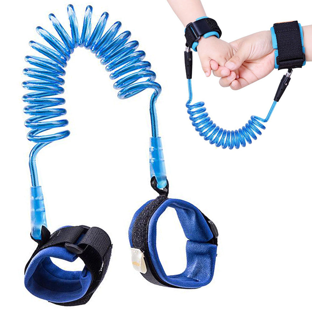 Kindersicherungsarmband blau verstellbar mit Klettverschluss 150 cm universal