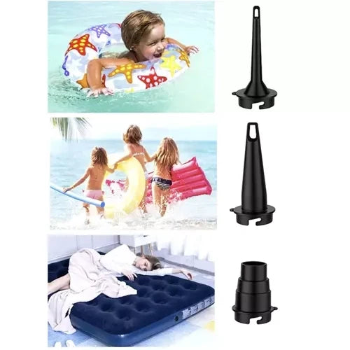 Luftpumpe kabellos Akku 5200 mAh USB-C 3 Aufsätze schwarz für Matratzen Camping