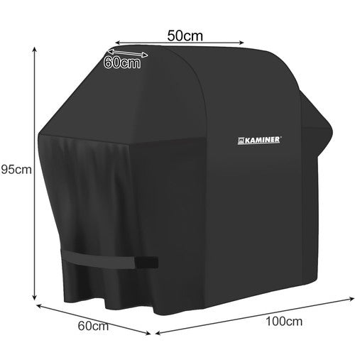 Grillabdeckung wasserdicht UV-beständig PU-beschichtet schwarz 95 x 100 x 60 cm