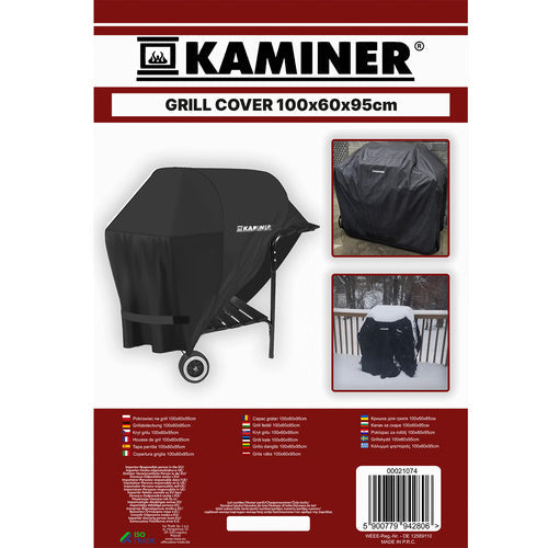 Grillabdeckung wasserdicht UV-beständig PU-beschichtet schwarz 95 x 100 x 60 cm