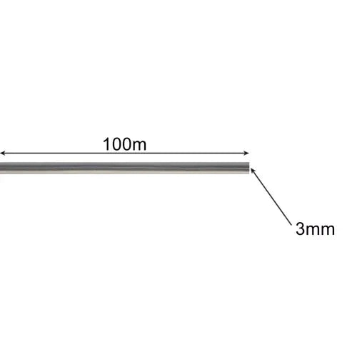 Trimmerfaden 3 mm 100 m quadratisch verstärkt Polyamid PA6 schwarz-transparent