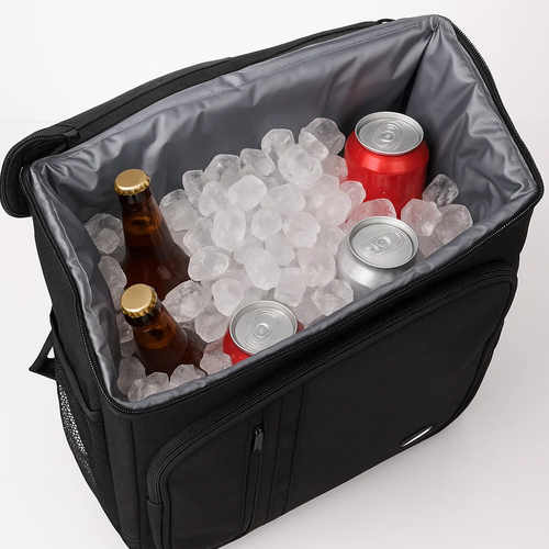 Thermorucksack 26L wasserdicht auslaufsicher Kühltasche Picknick Schwarz Camping
