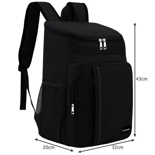 Thermorucksack 26L wasserdicht auslaufsicher Kühltasche Picknick Schwarz Camping