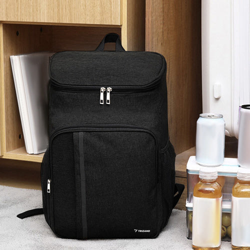 Thermorucksack 26L wasserdicht auslaufsicher Kühltasche Picknick Schwarz Camping