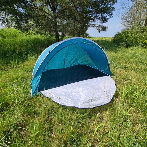 Strandmuschel Pop Up Schutz abschließbar 200x120x110cm Wurfzelt leicht 21267