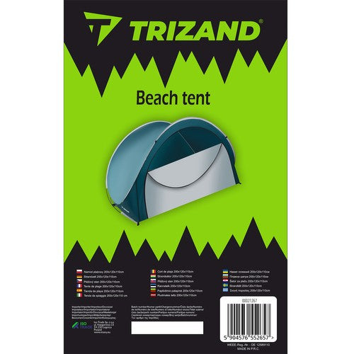 Strandmuschel Pop Up Schutz abschließbar 200x120x110cm Wurfzelt leicht 21267