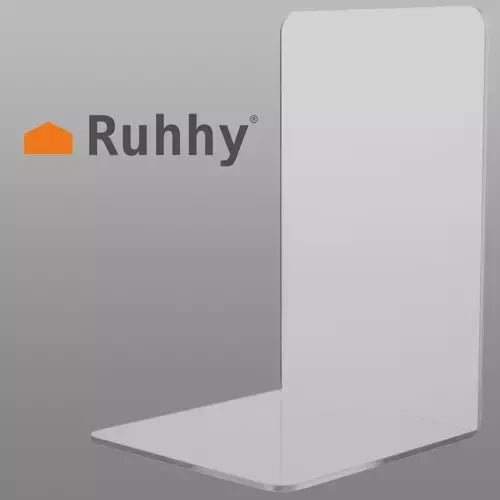 Buchstützen Acryl 6er Pack glasklar transparent 18,5x12x12 cm Regal Büro Zuhause