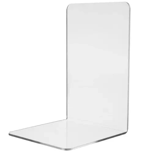 Buchstützen Acryl 6er Pack glasklar transparent 18,5x12x12 cm Regal Büro Zuhause