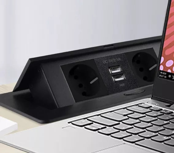 In der Tischplatte versteckte USB-Buchse - doppelt Izoxis 21446