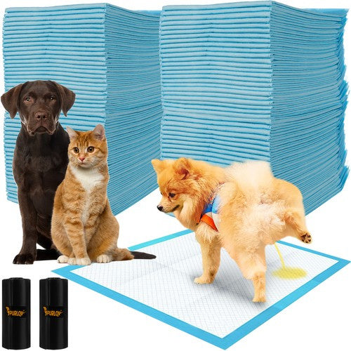 Hygieneeinlagen für Hunde Trainingsunterlagen 60x60 cm 100 Stück 30 Kotbeutel