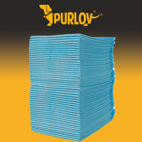 Purlov Trainingsunterlagen für Hunde 60 x 90 cm + 2 Beutel Inkontinenz Bettunterlage für Tiere - Hundezubehör und Welpen - Hundeklo für Zuhause 21602, Menge:50 Stück