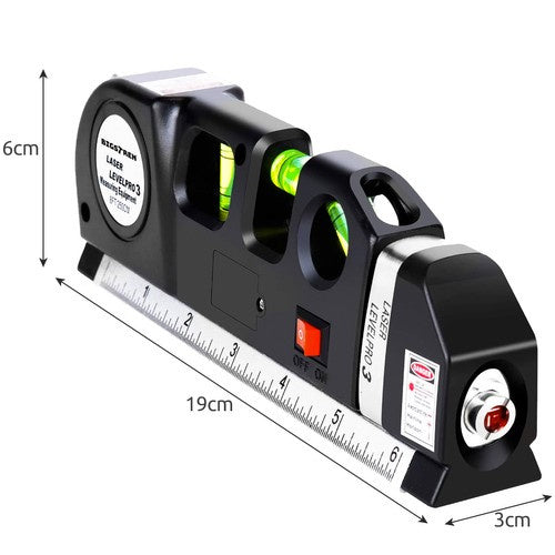 Laser-Wasserwaage mit Maß 250 cm Bigstren 21747