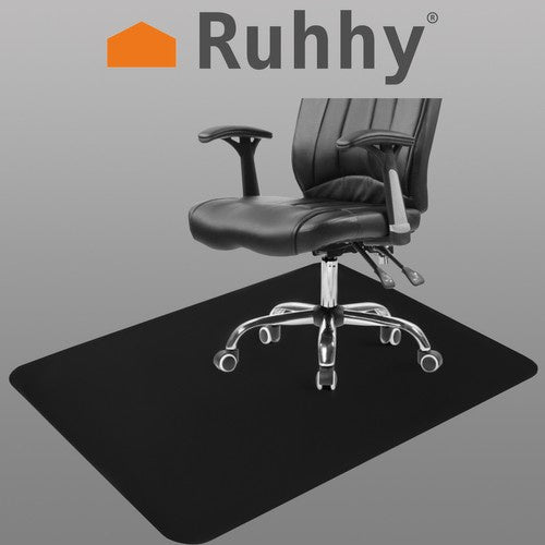 Bodenschutzmatte Bürostuhl Unterlage 100x140 cm Schwarz Polypropylen für Rollen