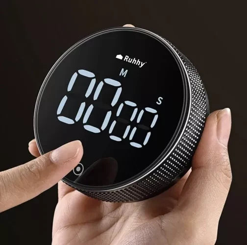 Küchentimer digital LED LCD Magnet Stoppuhr Schwarz 0-99:55 Min 3xAAA 4,5V