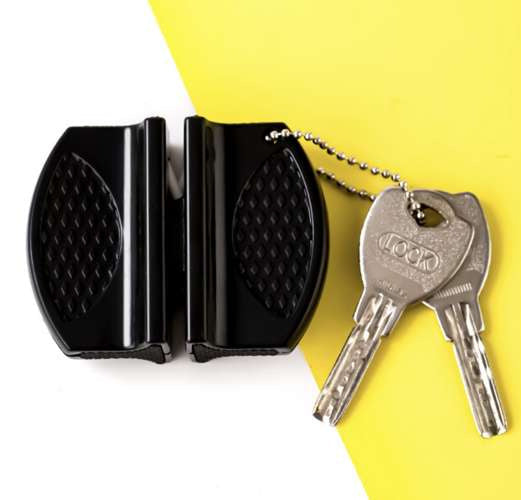 Messerschärfer zweiphasig Wolframstahl Keramik kompakt Kette Outdoor schwarz