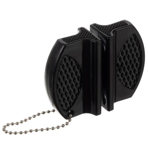 Messerschärfer zweiphasig Wolframstahl Keramik kompakt Kette Outdoor schwarz