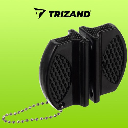 Messerschärfer zweiphasig Wolframstahl Keramik kompakt Kette Outdoor schwarz