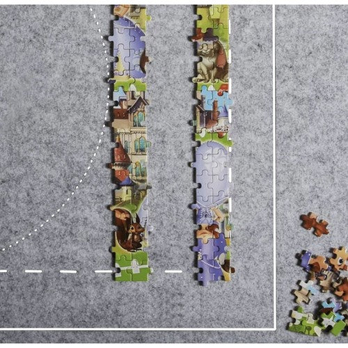 Puzzlematte mit Tasche, Pumpe, 4 Sortiertaschen, Schlauch, Gurte, 115 x 67 cm