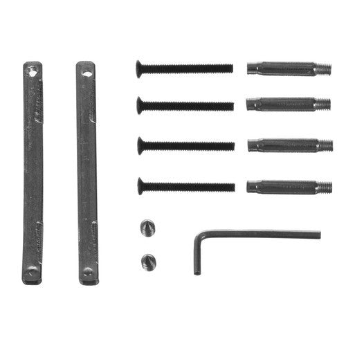 Türgriff-Set Schwarz matt Innentür Rosette universal links rechts Eisen Alu