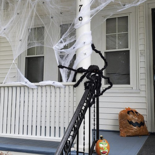 Halloween-Spinnen-Dekoration Realistische Spinne Schwarze Große Spinne Gruseliger Spinne Halloween Spinnen Spielzeug Deko für Innen und Outdoor 90cm 21832