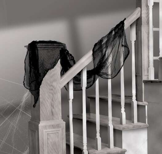 Halloween-Spinnennetz Schwarzes Netz Halloween Gruselige Tuch Große Geistertuch für Halloween Deko Halloween Partybedarf 198x76cm 22003