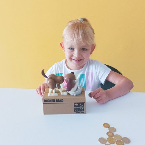 Batteriebetriebenes Sparschwein - brauner Hund 22470