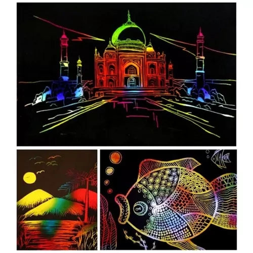 Set Rubbelbögen + Holzstift 22449