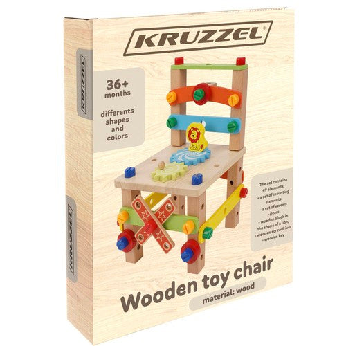 Kruzzel 22506 Montagestuhl aus Holz