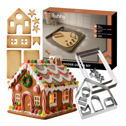 Lebkuchenhaus Ausstechform DIY Krippe Weihnachten 10 Teile 22905