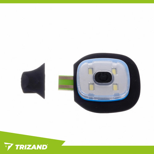 Beanie Mütze Stirnlampe USB aufladbar 4 LED Wintermütze Unisex Acryl neongelb