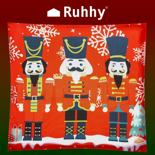Dekorative Kissenbezug für Wohnzimmer Dekokissen Weihnachten Weihnachtsmotiv 40 x 40 cm 22312 , Muster:Zwerge