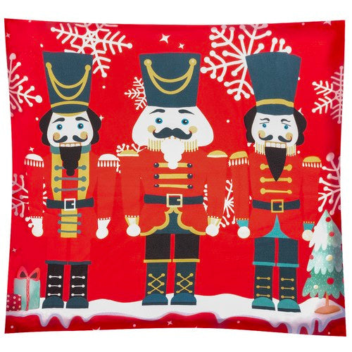 Dekorative Kissenbezug für Wohnzimmer Dekokissen Weihnachten Weihnachtsmotiv 40 x 40 cm 22312 , Muster:Zwerge