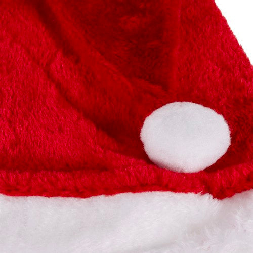 Weihnachtsmannmütze mit Bommel Nikolausmütze für Tee Erwachsene Plüsche Weihnachtsmann Verkleidung 22556