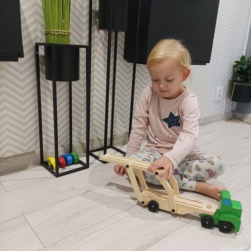 Holzlastwagen - Abschleppwagen + Wagenset 22698