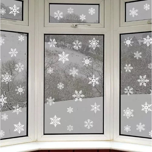 Ruhhy 22359 Weihnachtsaufkleber für das Fenster - Schneeflocken