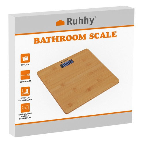 RUHHY 22522 LCD-Holz-Badewaage