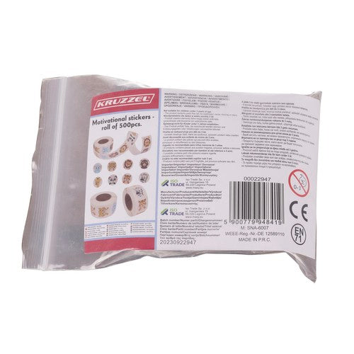Motivationsaufkleber - Rolle mit 500 Stück. Kruzzel 22947