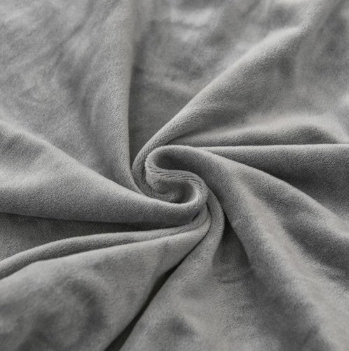 Stuhlbezug - grauer Samt Ruhhy 22979