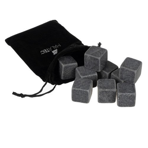 Whisky Karaffe Globus Set mit 2 Gläsern 850 ml Steinkühlwürfeln Holzständer