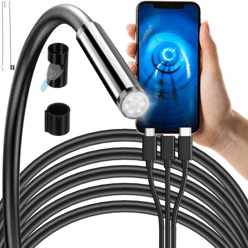 Endoskop Inspektionskamera 2m Full HD 1080p Android iOS USB-C 8 LEDs IP67 App