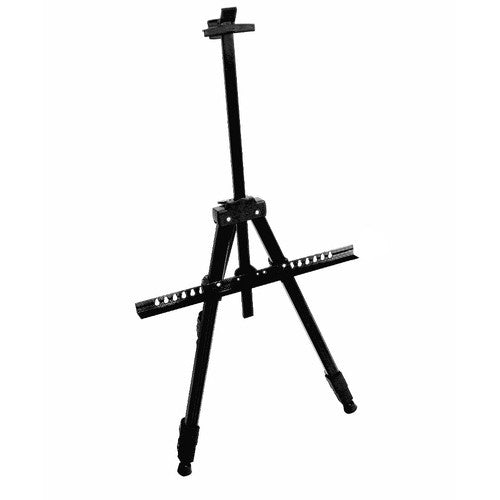 Staffelei schwarz 77-160 cm verstellbar Metall A-förmig mit Hülle für Leinwand